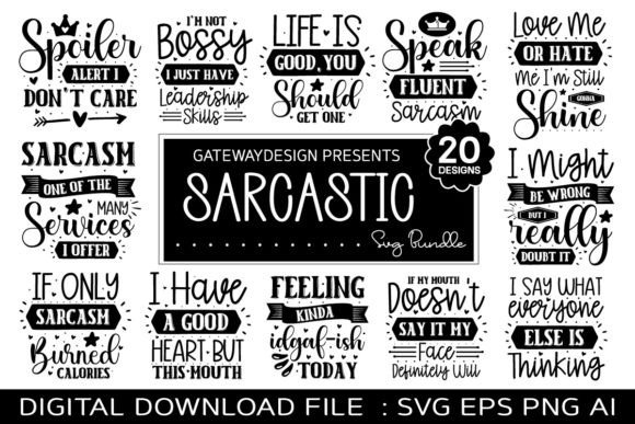 Download Funny Sarcastic Svg Bundle / 20 Designs - Sarcastic svg bundle Collection