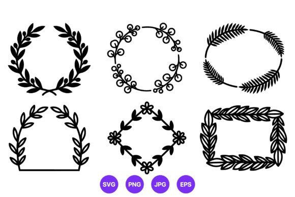 Download Botanical Wreath and Frame Vector Set - Botanical wreath Collection