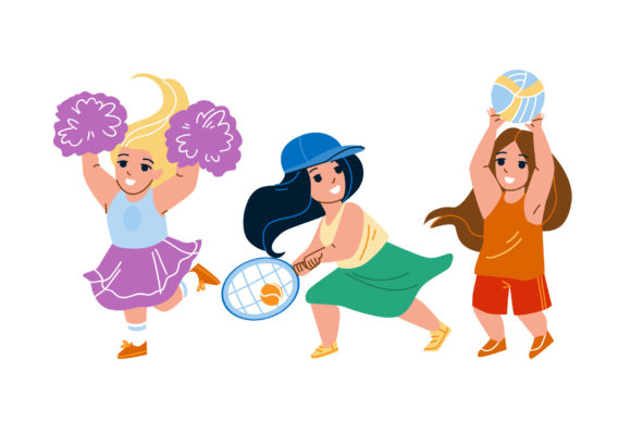 Download Girls Kids Playing Sport Game and - Girls Collection