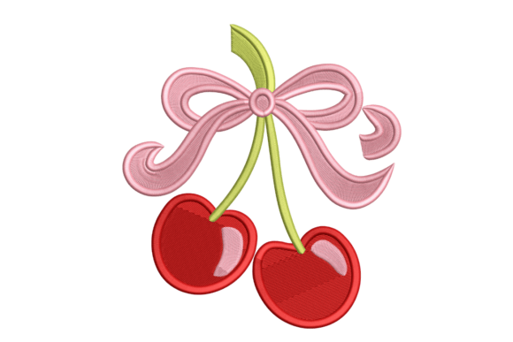 Download Cute Cherries with Bow - Cute cherries Collection