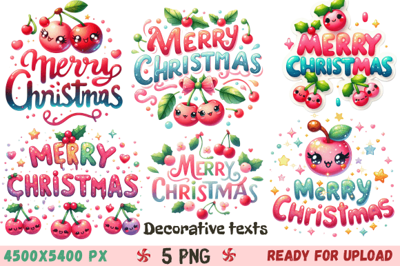 Download Merry Christmas with Cute Cherries - Cute cherries Collection
