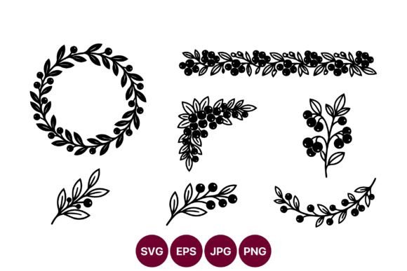 Download Olive Branch Botanical Wreath Set - Botanical wreath Collection