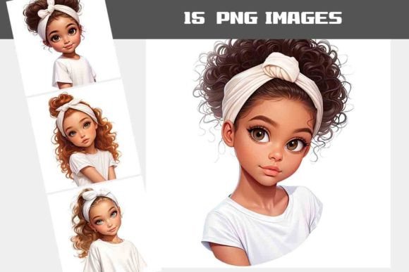 Download Girls in White Clipart Bundle - Girls Collection